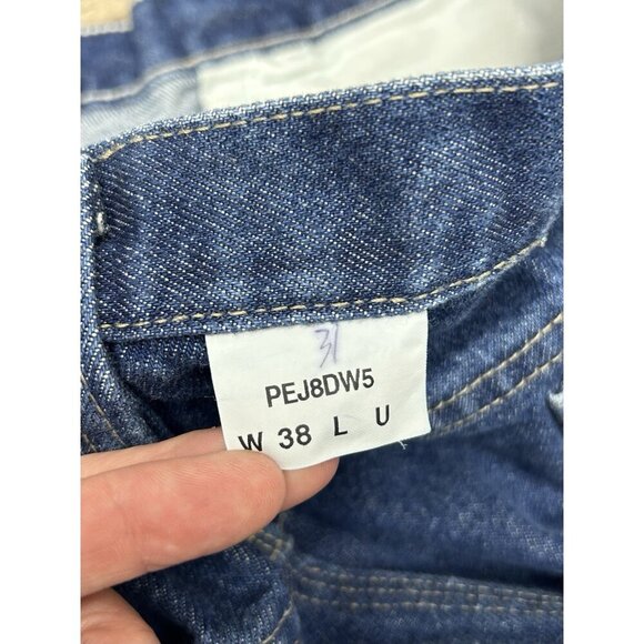 Bulwark FR Jeans Mens 38x31 Blue Fire Resistant Carpenter Straight Work Denim - Picture 4 of 6